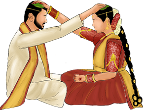 Couple at the wedding ceremony